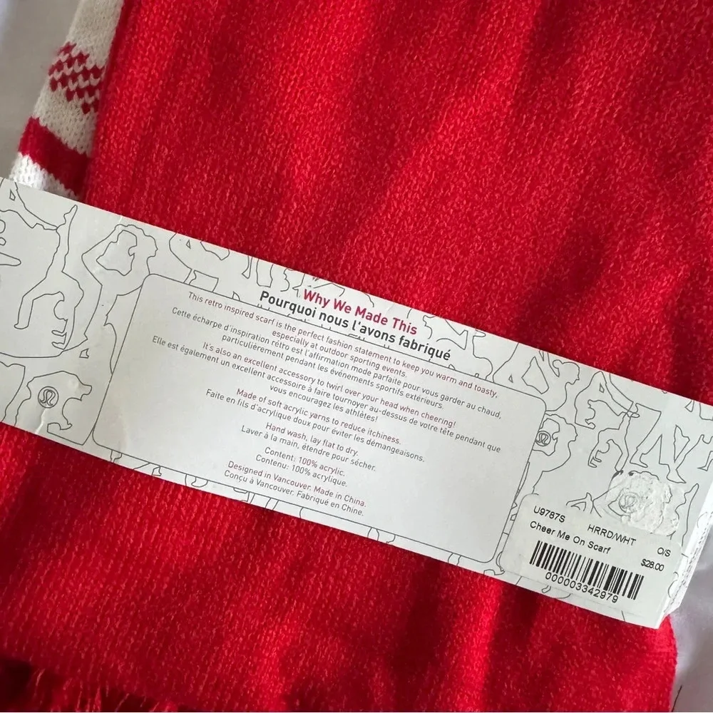🆕🇨🇦 RARE 2010 Lululemon Canada Cheer Me On Scarf
